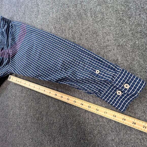 Tommy Bahama 100% Cotton Check Long Sleeve Button-Down Shirt Blue Men's Size XL - Picture 10 of 12